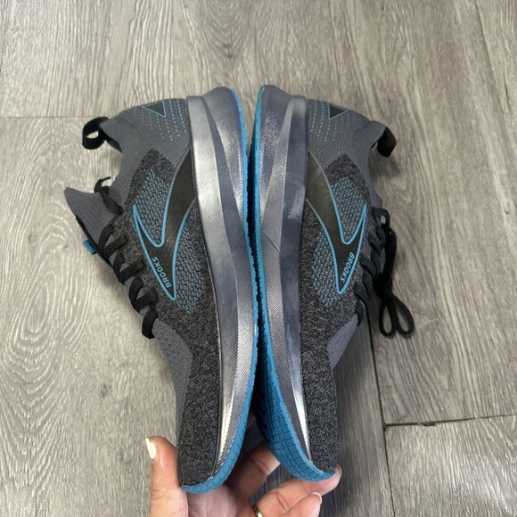 Men’s SAMPLE Brooks Levitate  5 Knit Gray  Blue  Running Shoes Size 9 Stealthfit main image 7